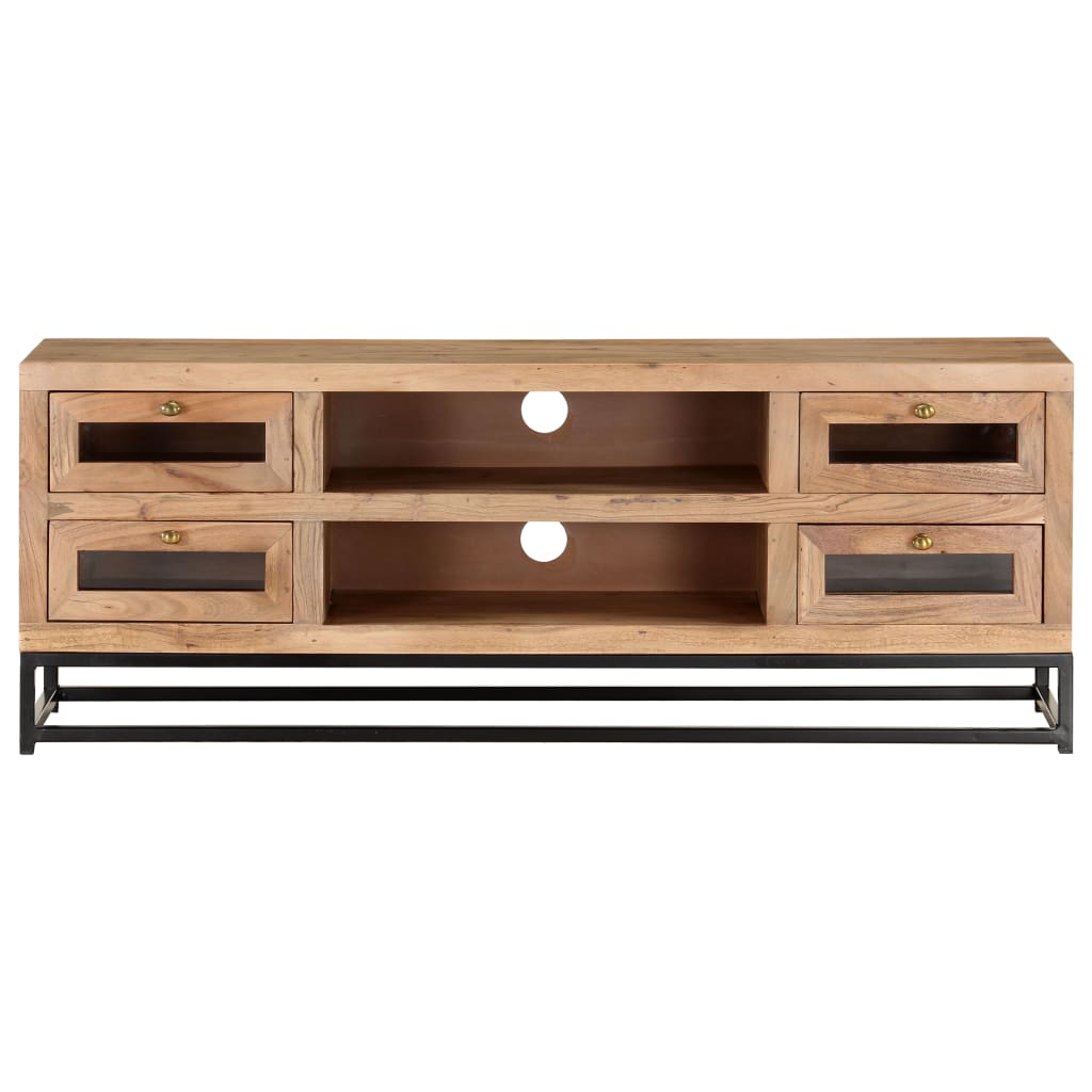 Tv Cabinet 110X30X40 Cm Solid Acacia Wood