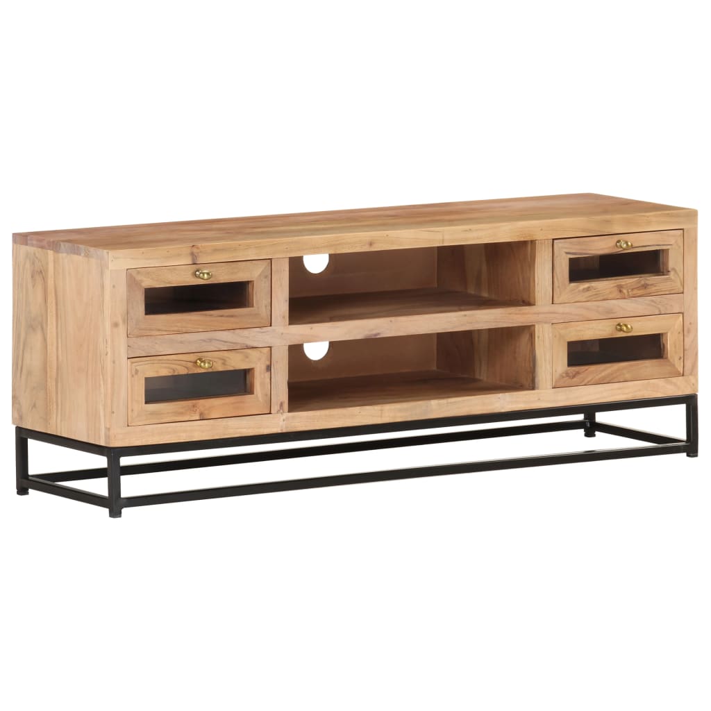 Tv Cabinet 110X30X40 Cm Solid Acacia Wood