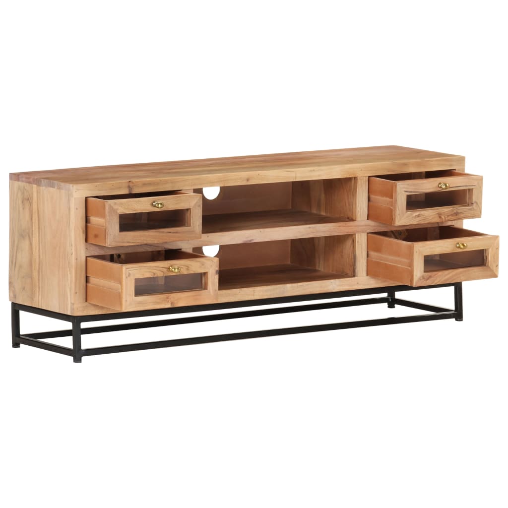 Tv Cabinet 110X30X40 Cm Solid Acacia Wood