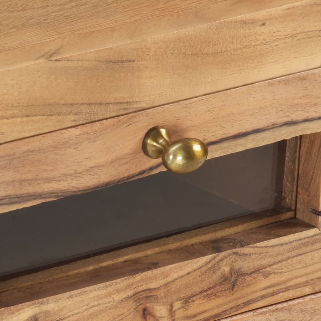 Tv Cabinet 110X30X40 Cm Solid Acacia Wood