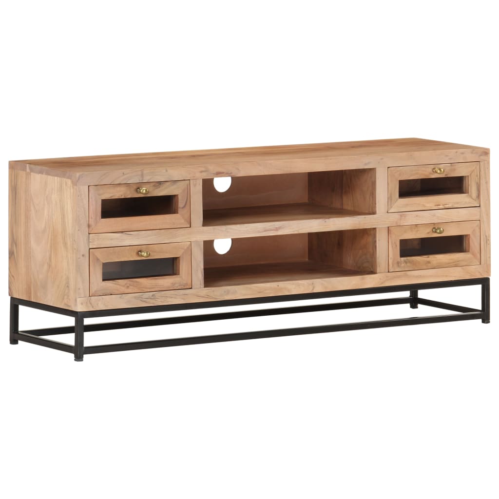 Tv Cabinet 110X30X40 Cm Solid Acacia Wood