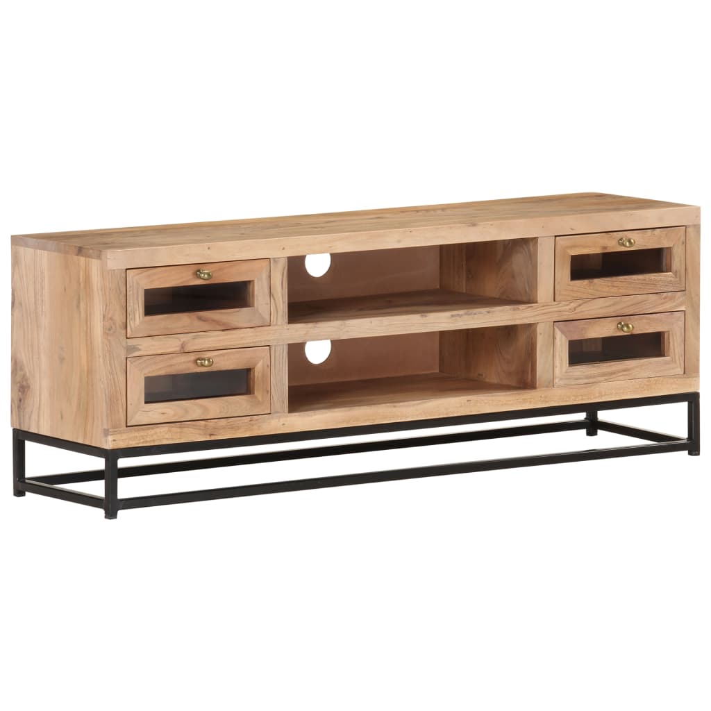 Tv Cabinet 110X30X40 Cm Solid Acacia Wood