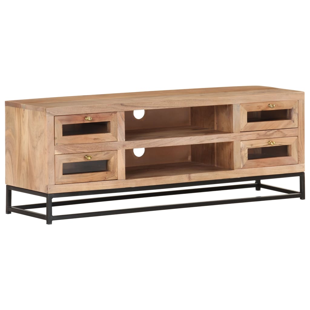 Tv Cabinet 110X30X40 Cm Solid Acacia Wood