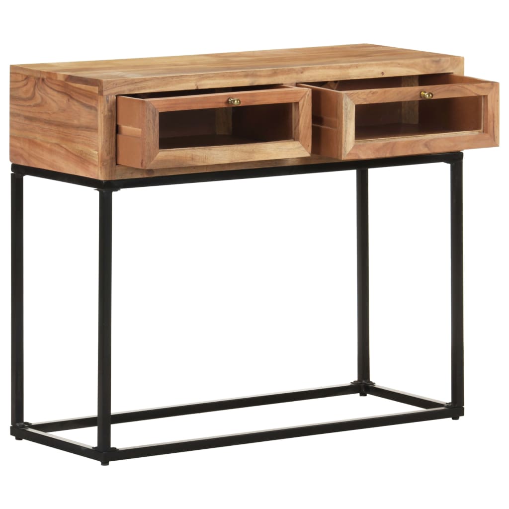 Console Table 90X35X76 Cm Solid Acacia Wood