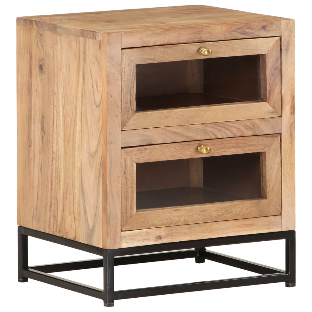 Bedside Cabinet 40X30X50 Cm Solid Acacia Wood