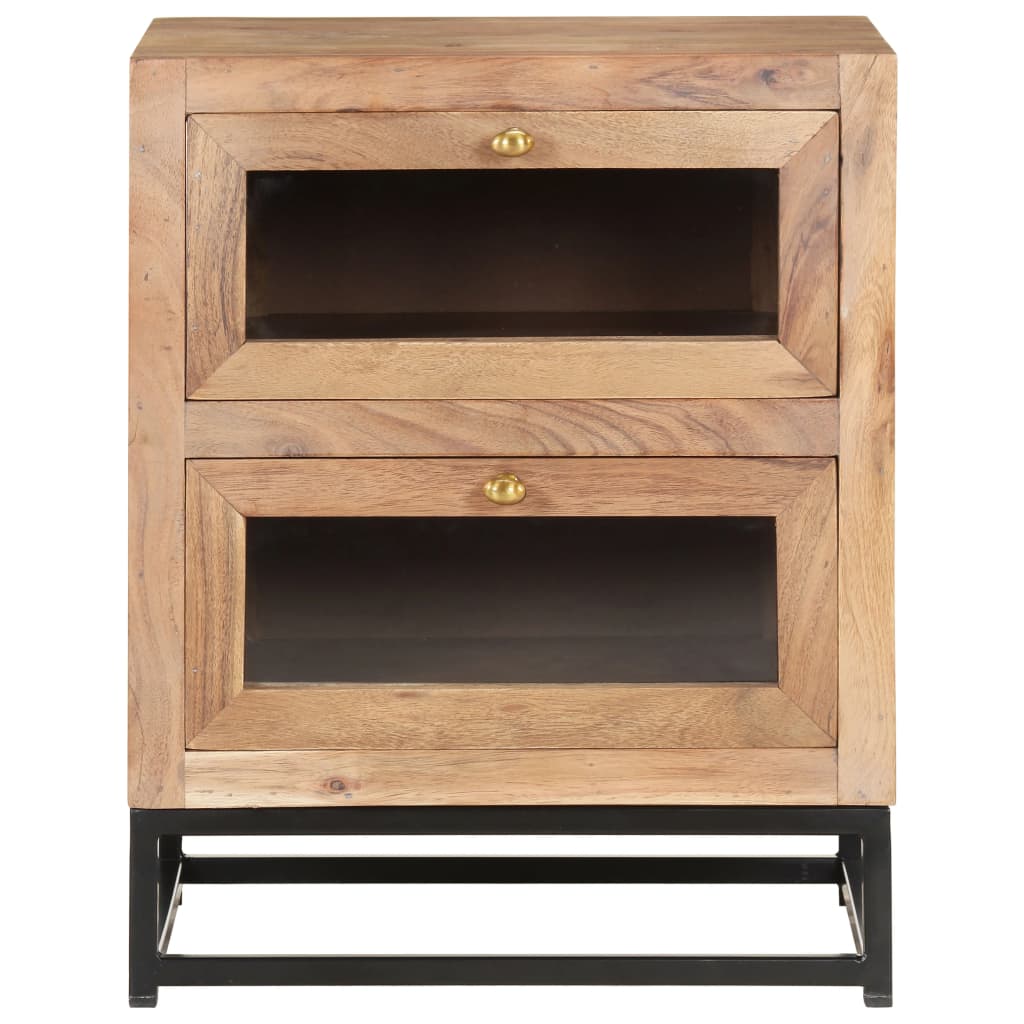 Bedside Cabinet 40X30X50 Cm Solid Acacia Wood