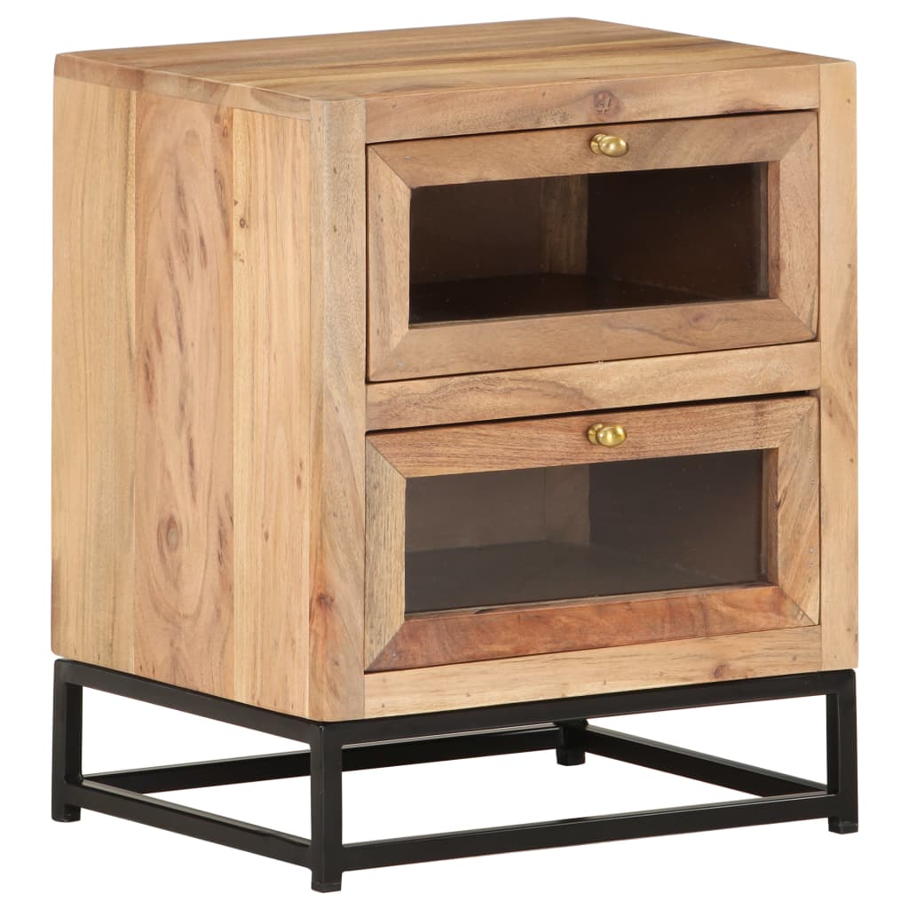 Bedside Cabinet 40X30X50 Cm Solid Acacia Wood
