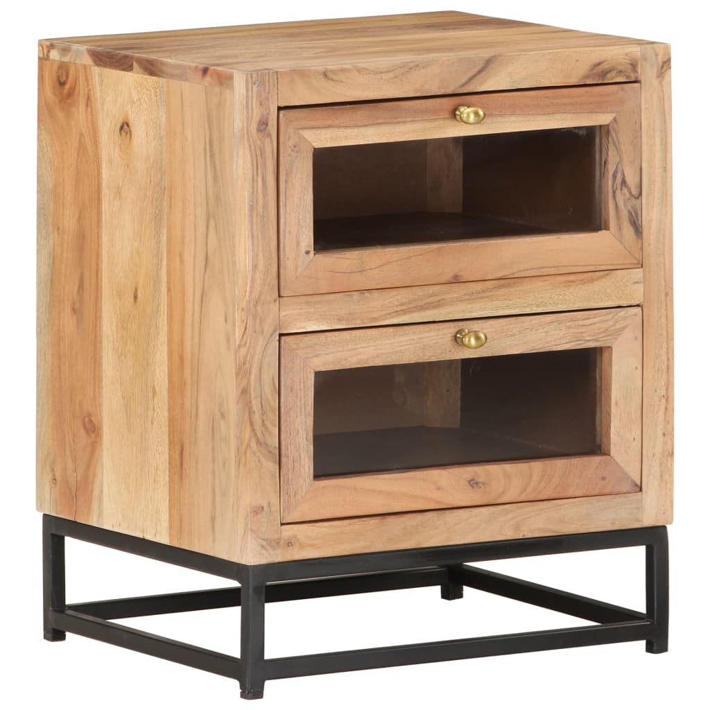 Bedside Cabinet 40X30X50 Cm Solid Acacia Wood