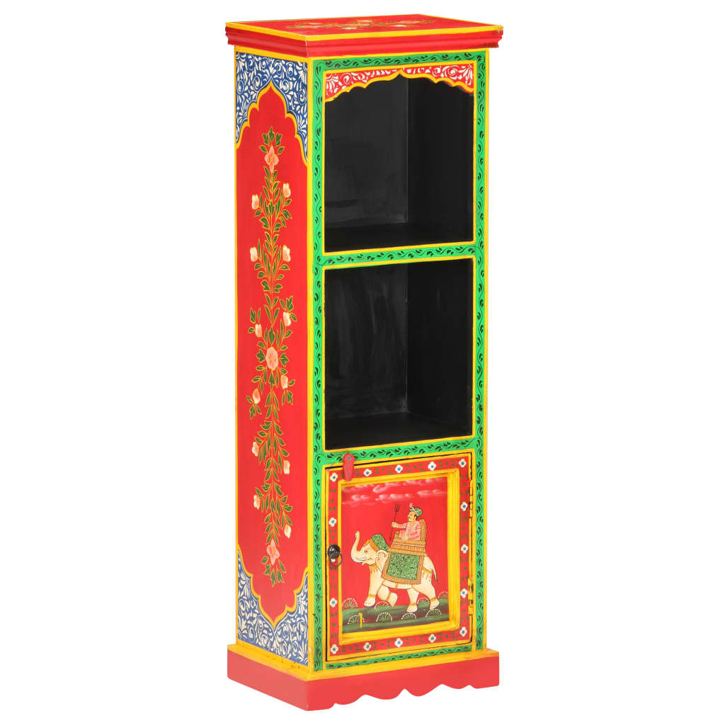 Hand Painted Highboard 40X30X120 Cm Solid Mango Wood