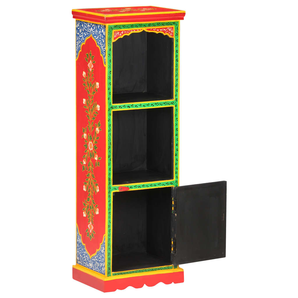 Hand Painted Highboard 40X30X120 Cm Solid Mango Wood