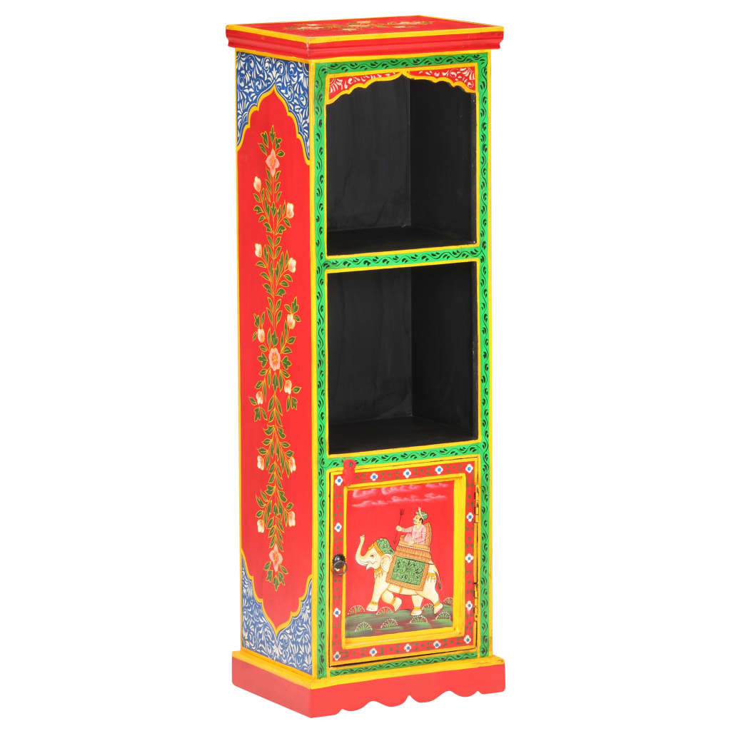 Hand Painted Highboard 40X30X120 Cm Solid Mango Wood
