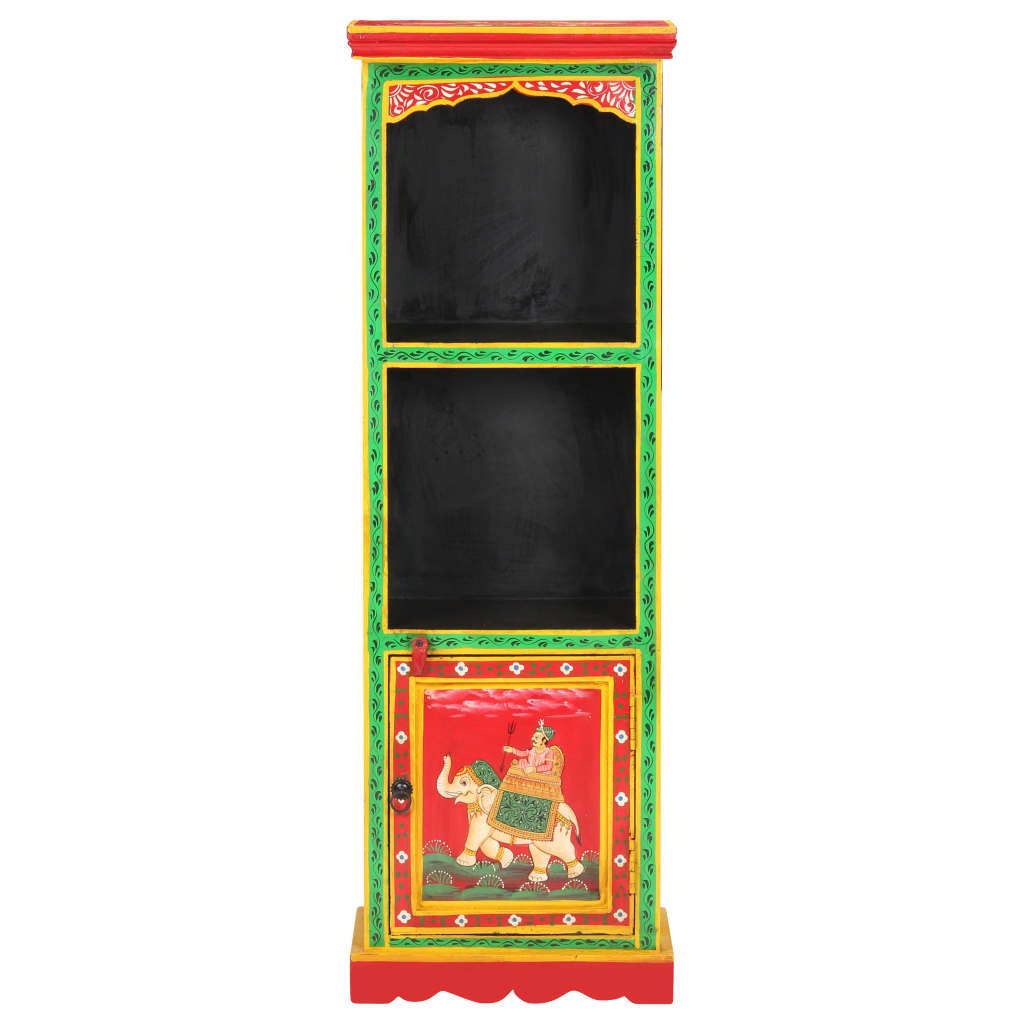 Hand Painted Highboard 40X30X120 Cm Solid Mango Wood