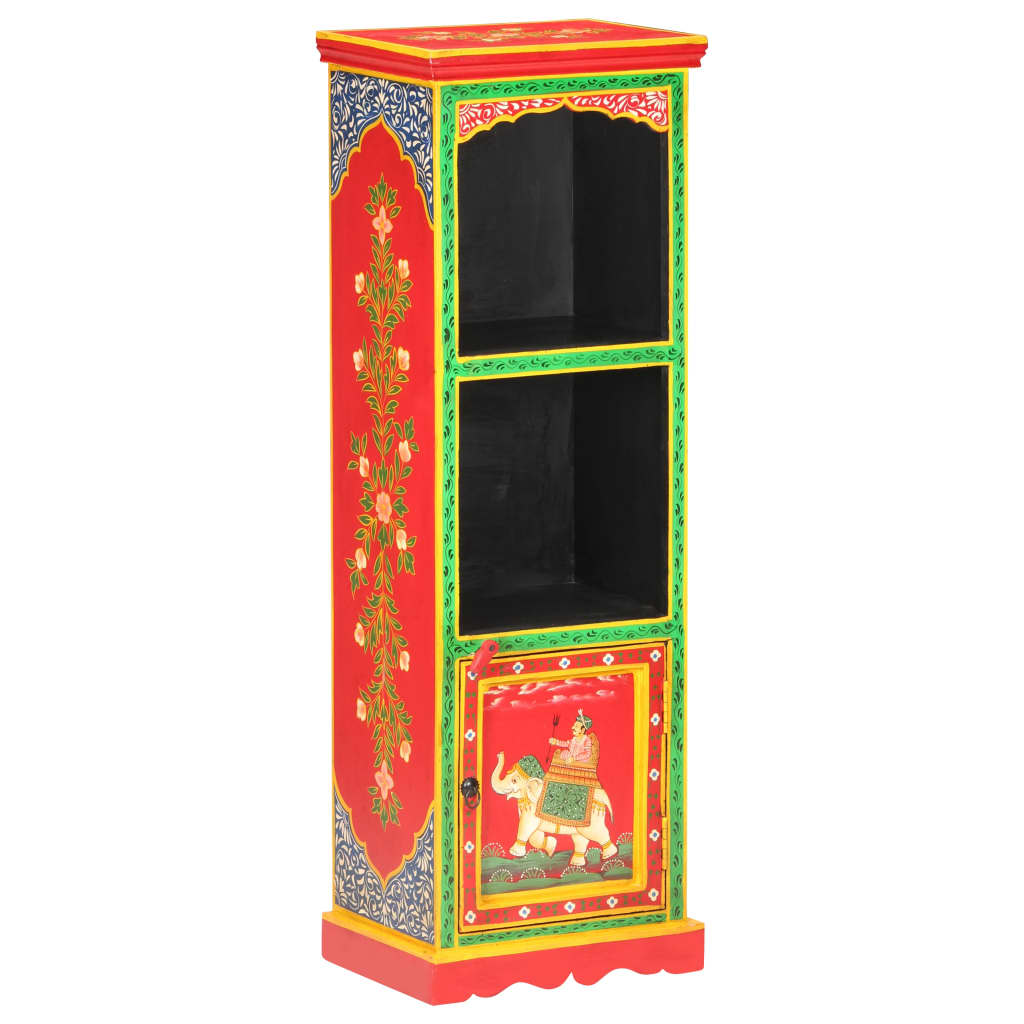 Hand Painted Highboard 40X30X120 Cm Solid Mango Wood