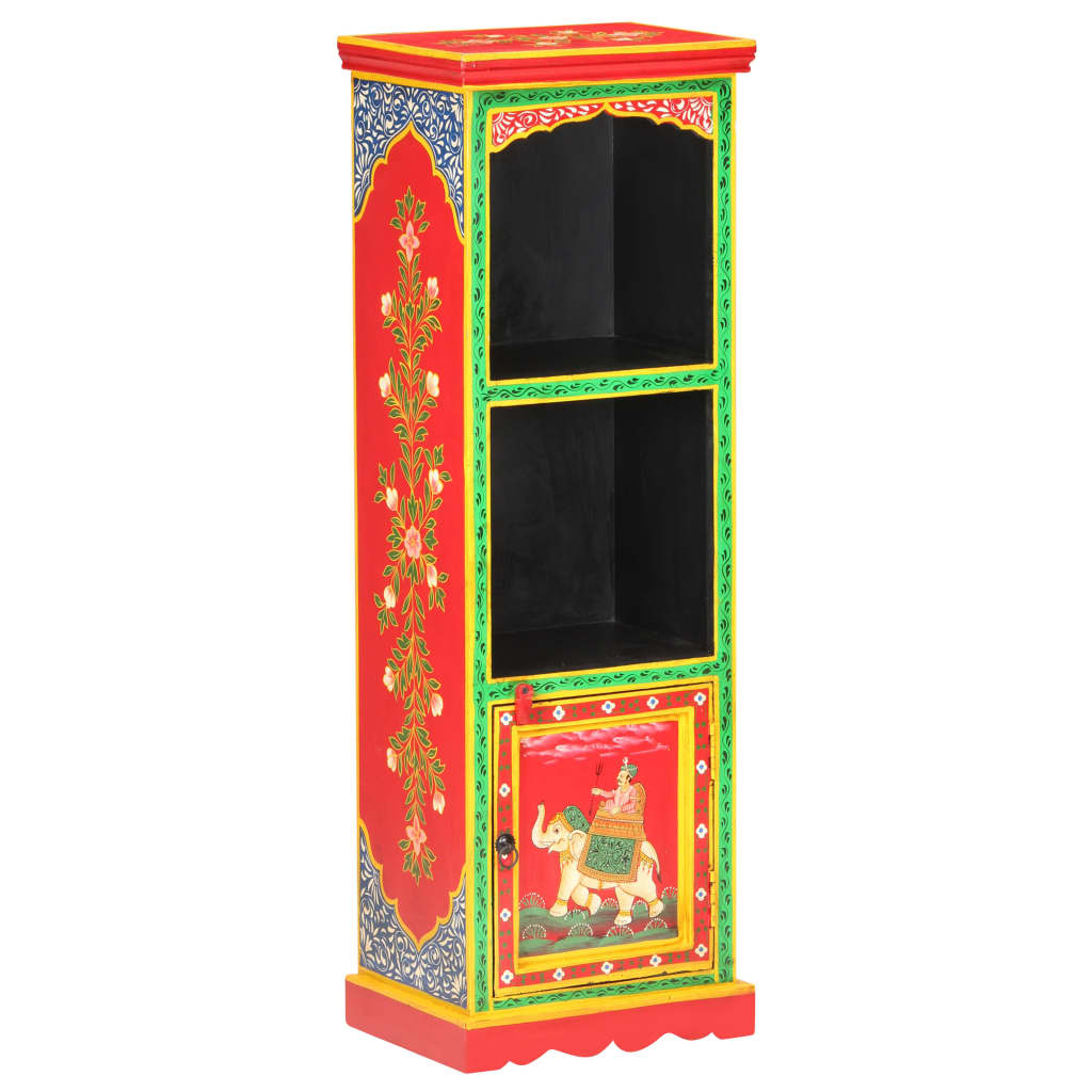 Hand Painted Highboard 40X30X120 Cm Solid Mango Wood