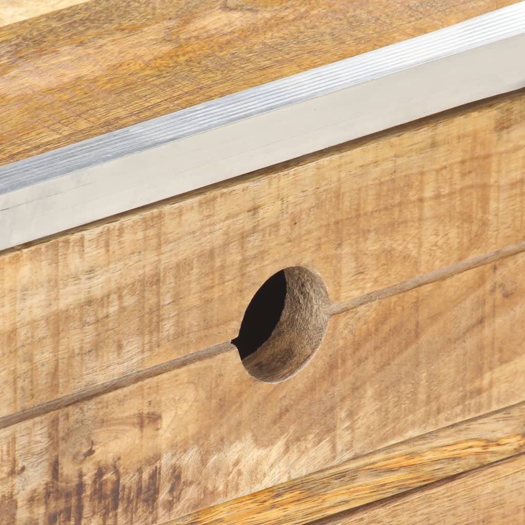 Coffee Table 89X59X33 Cm Solid Rough Mango Wood