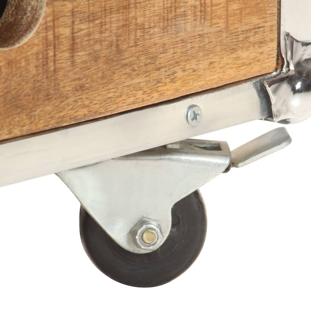 Coffee Table 89X59X33 Cm Solid Rough Mango Wood