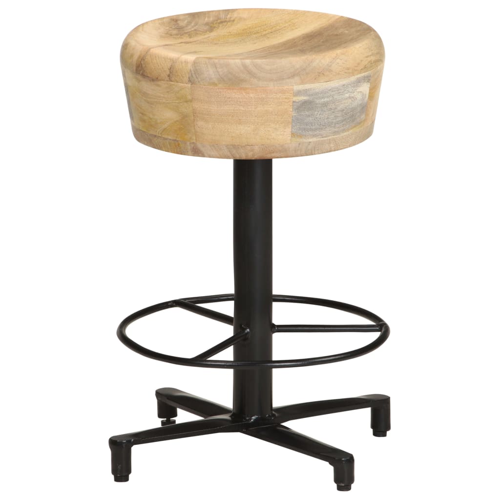 Bar Stools 2 Pcs Solid Mango Wood
