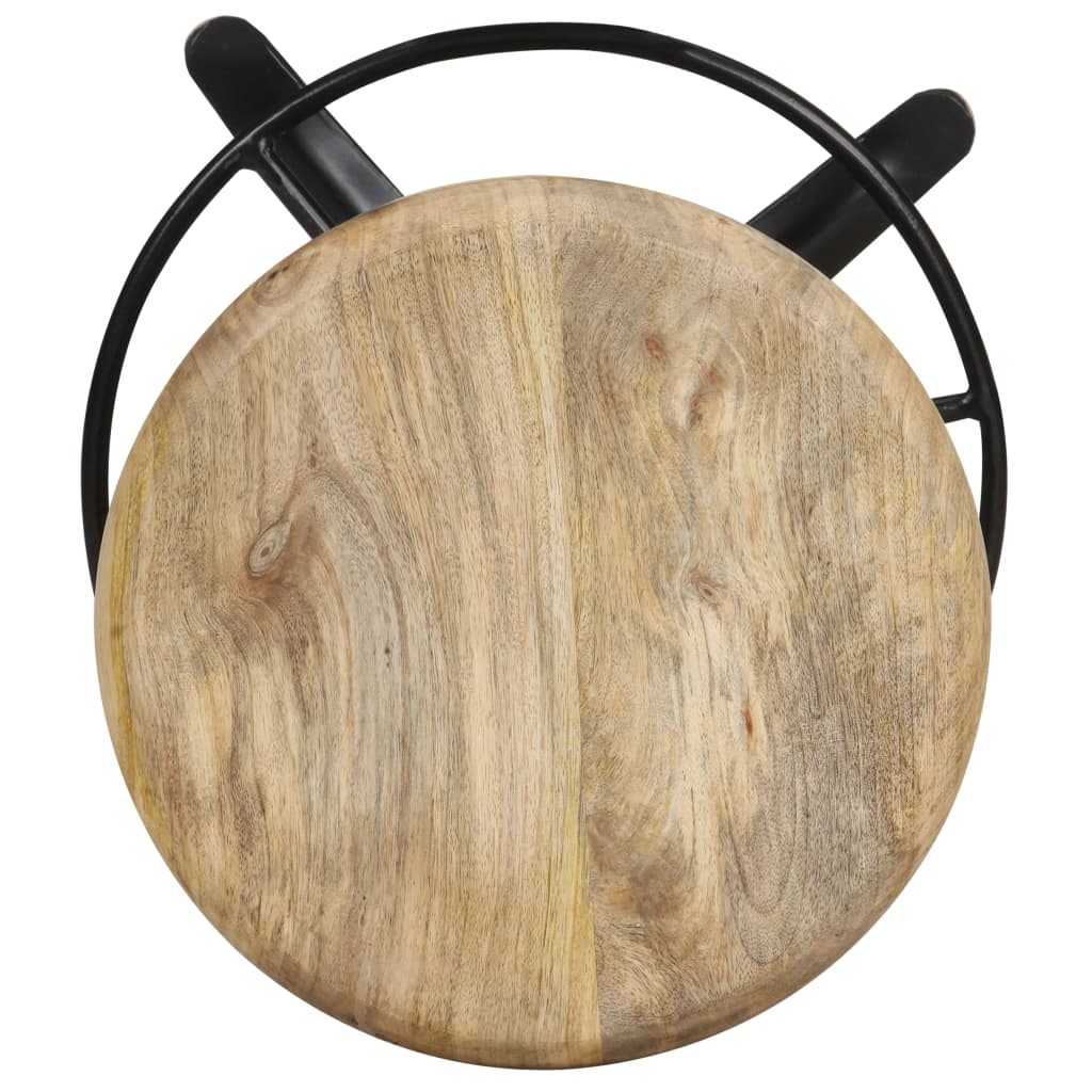 Bar Stools 2 Pcs Solid Mango Wood