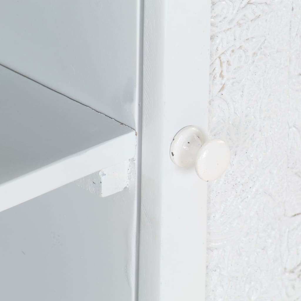 Tv Cabinet White 115X30X46 Cm Solid Mango Wood