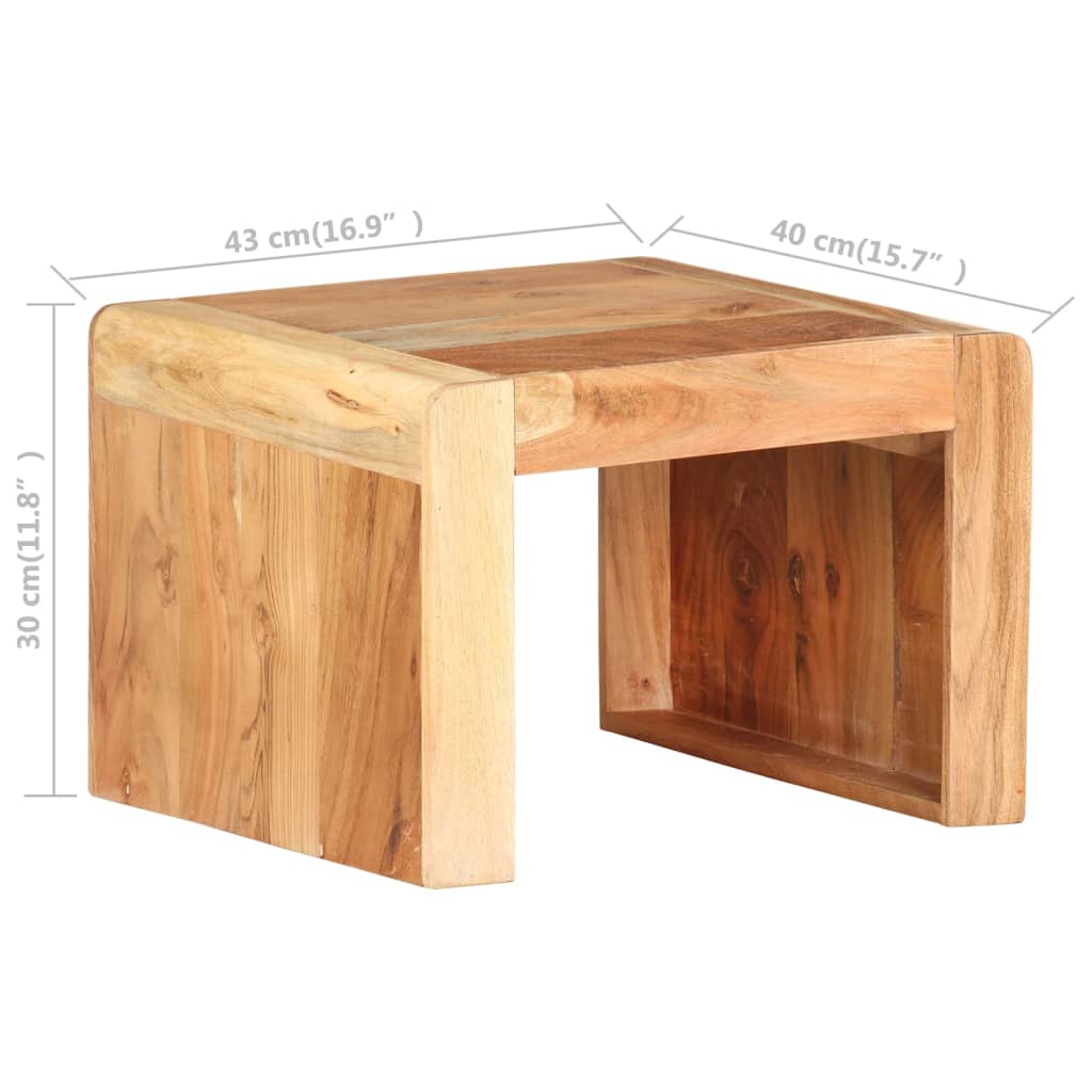 Side Table 43X40X30 Cm Solid Acacia Wood