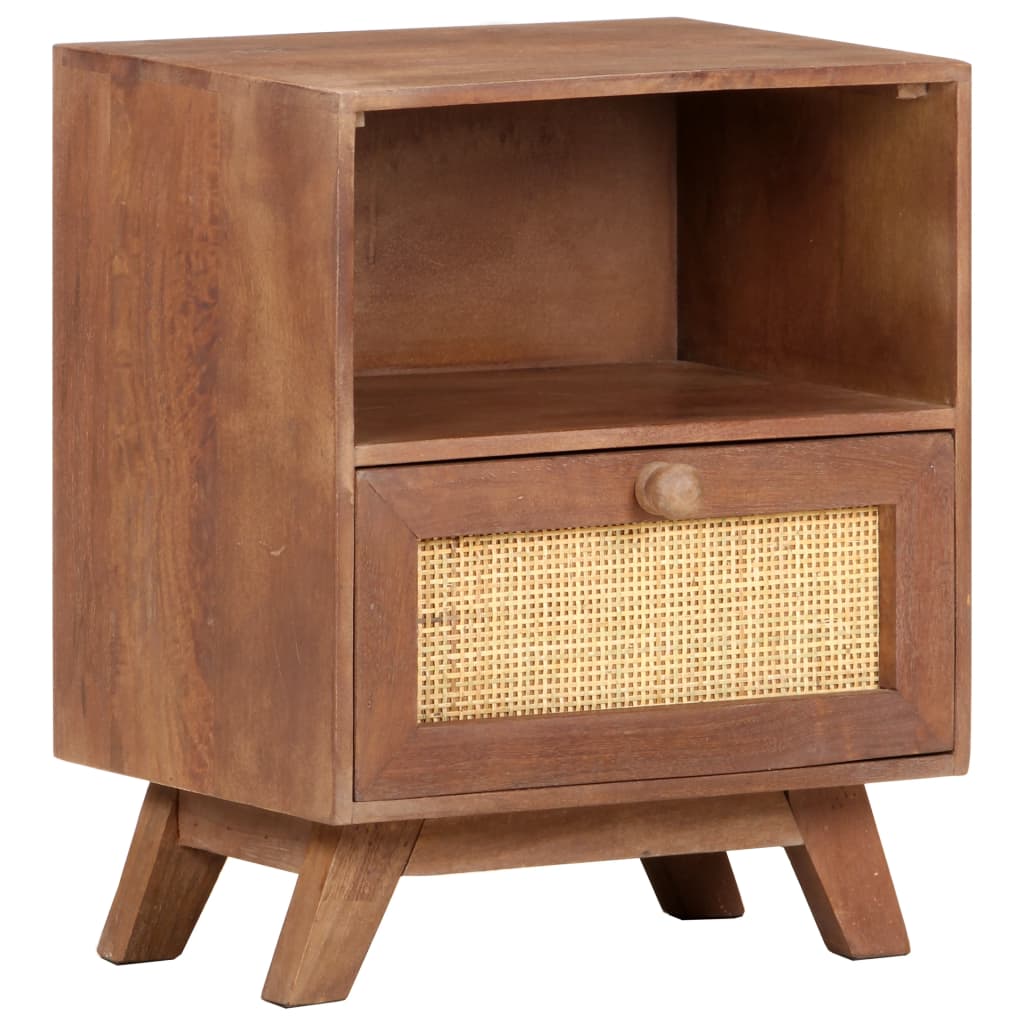 Bedside Cabinet 40X30X50 Cm Solid Mango Wood