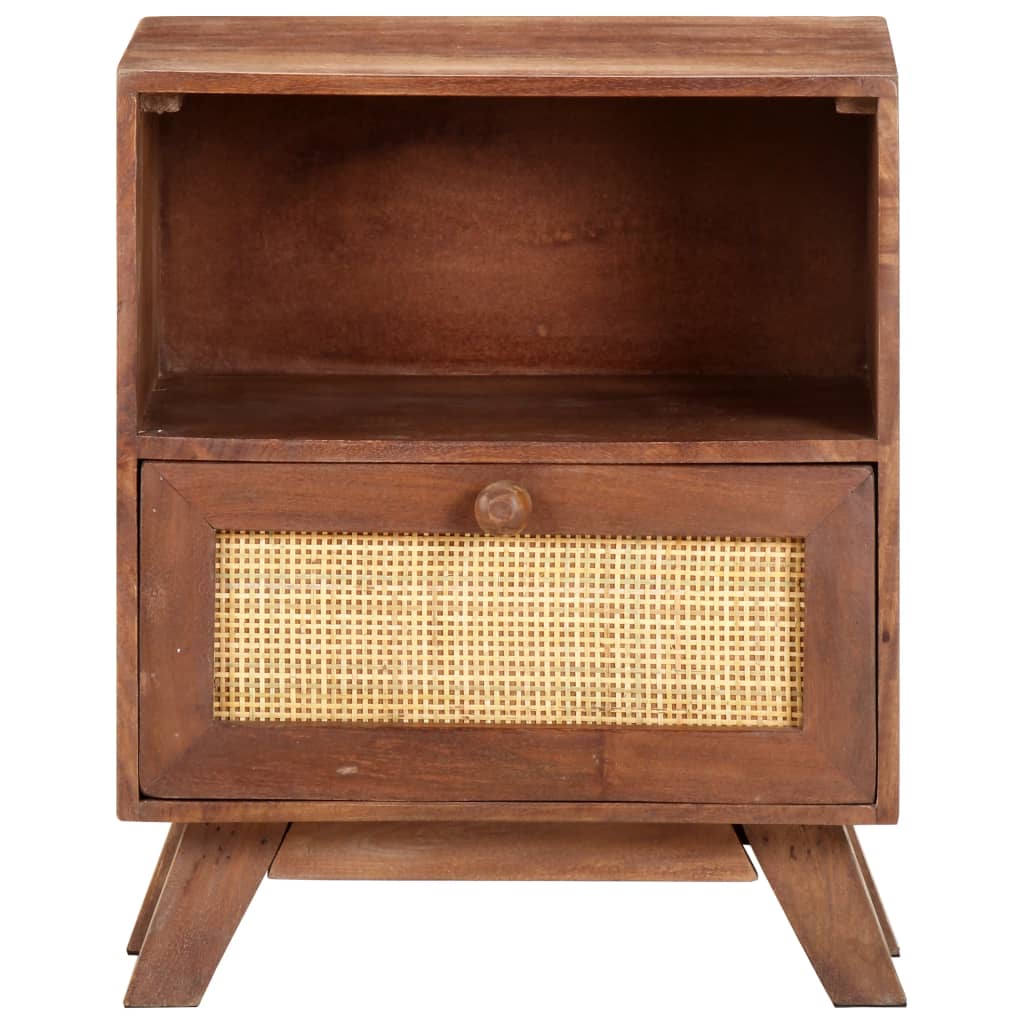 Bedside Cabinet 40X30X50 Cm Solid Mango Wood