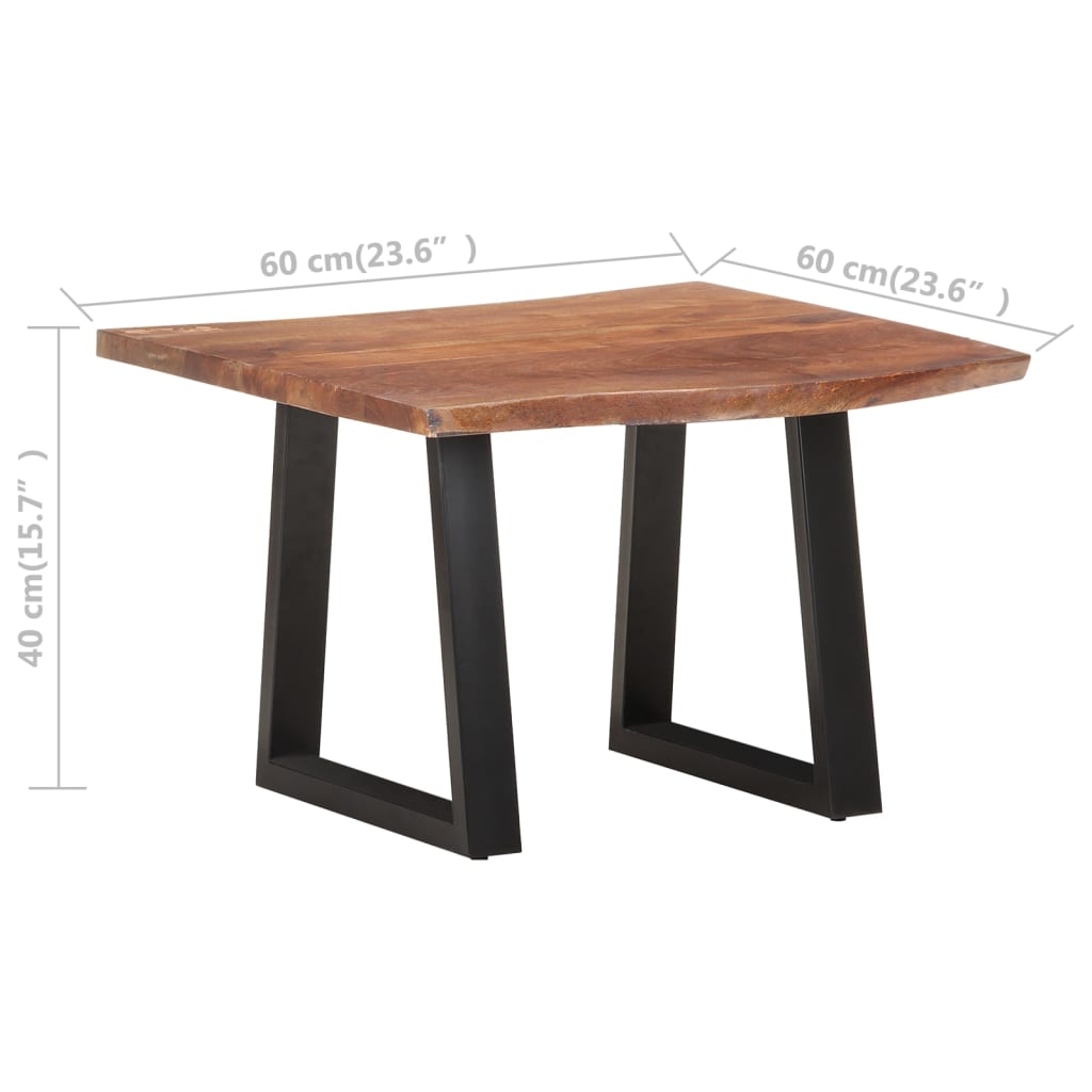 Coffee Table With Live Edges Solid Acacia Wood