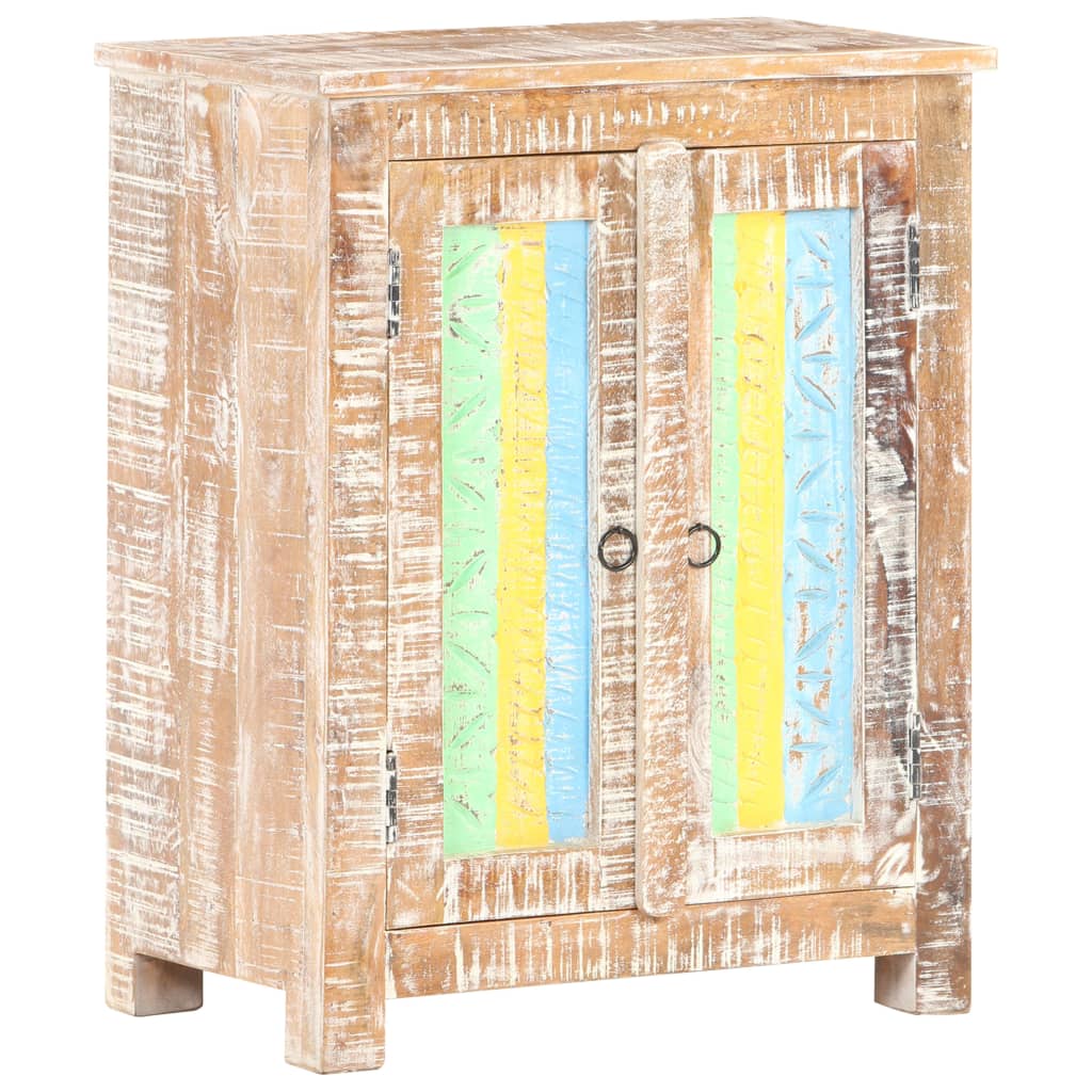 Sideboard 61X35X76 Cm Rough Acacia Wood