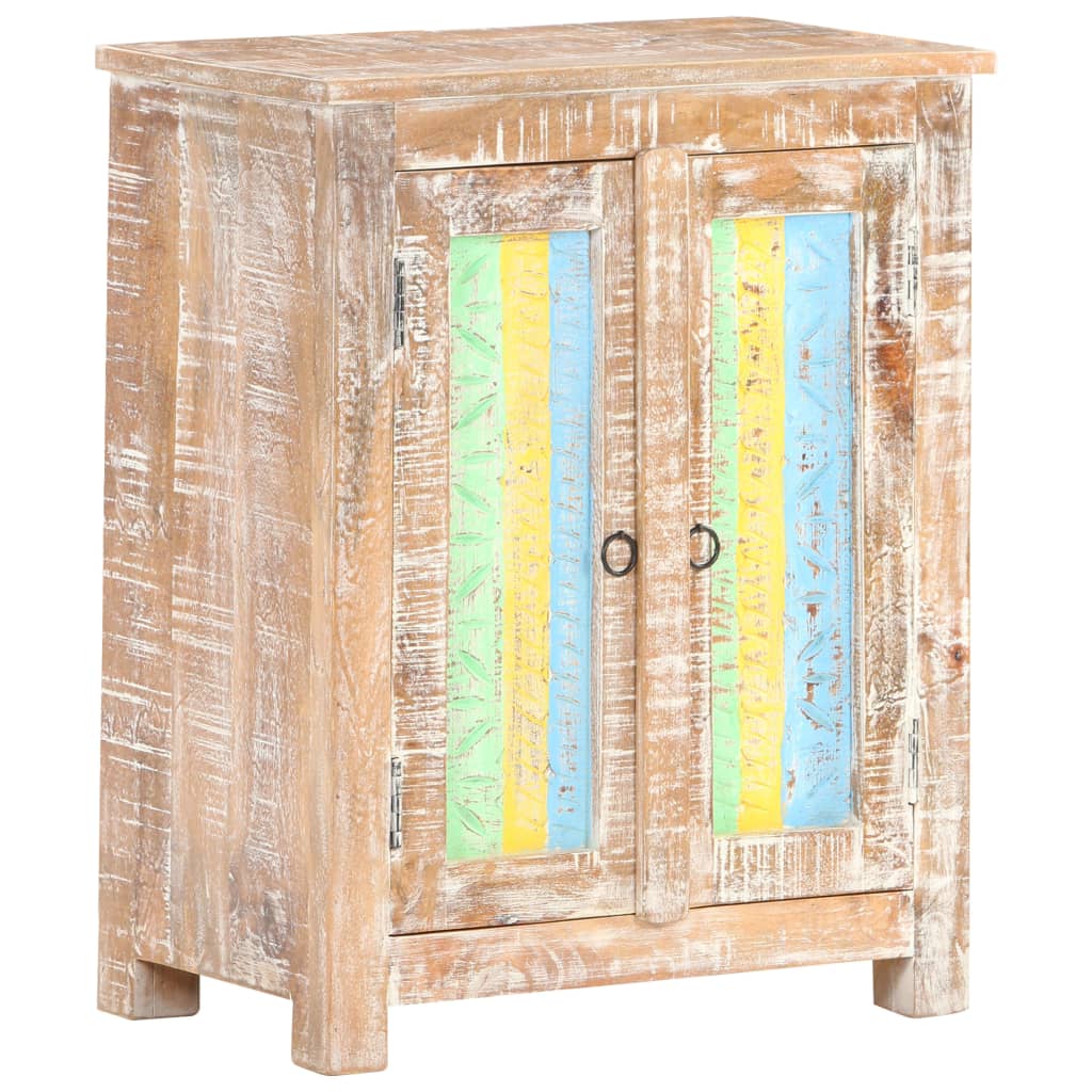Sideboard 61X35X76 Cm Rough Acacia Wood
