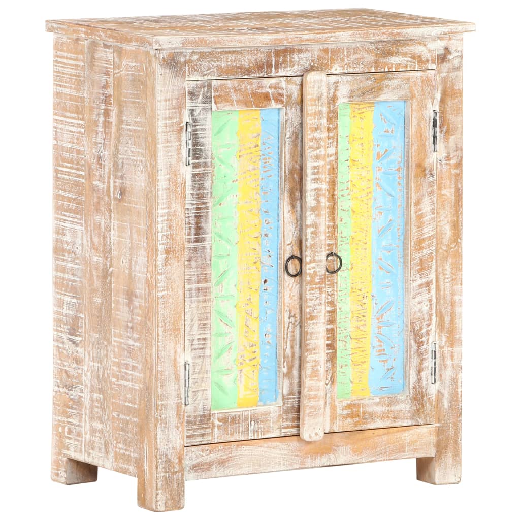 Sideboard 61X35X76 Cm Rough Acacia Wood