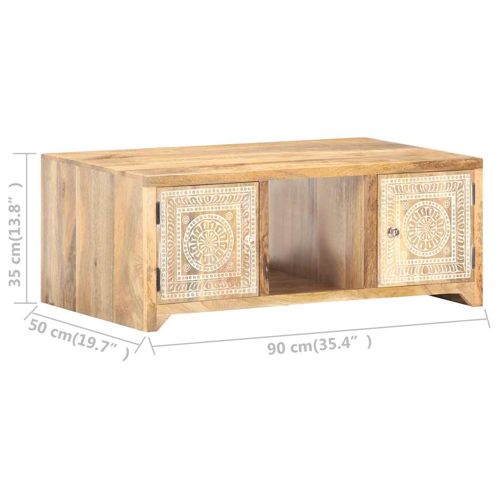 Coffee Table 90X50X35 Cm Solid Mango Wood