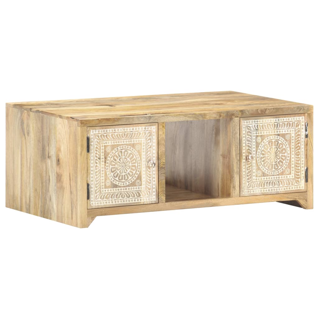 Coffee Table 90X50X35 Cm Solid Mango Wood