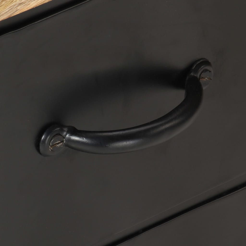 Tv Cabinet 90X30X41 Cm Rough Mango Wood