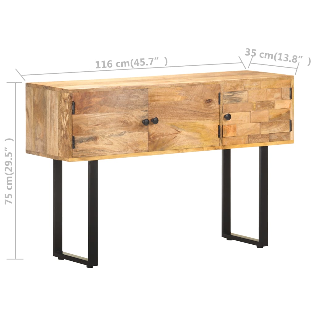 Sideboard 116X35X75 Cm Solid Mango Wood