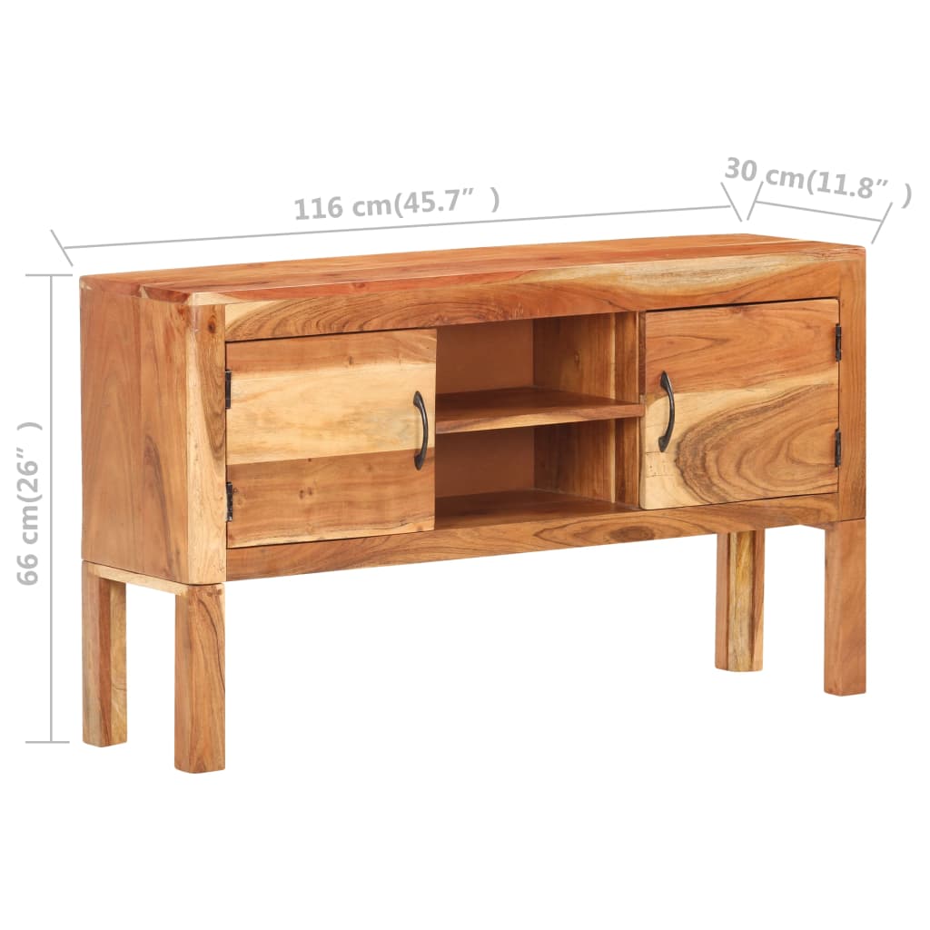 Sideboard 116X30X66 Cm Solid Acacia Wood