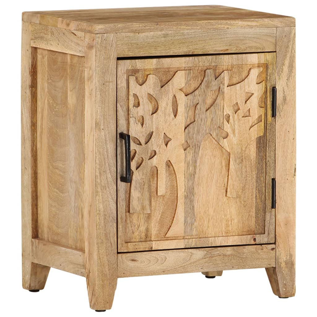 Bedside Cabinet 40X30X50 Cm Solid Mango Wood