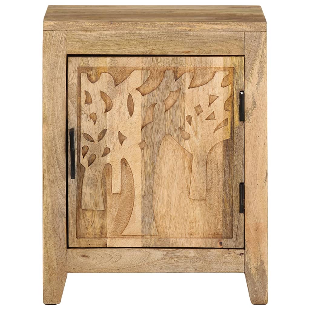 Bedside Cabinet 40X30X50 Cm Solid Mango Wood