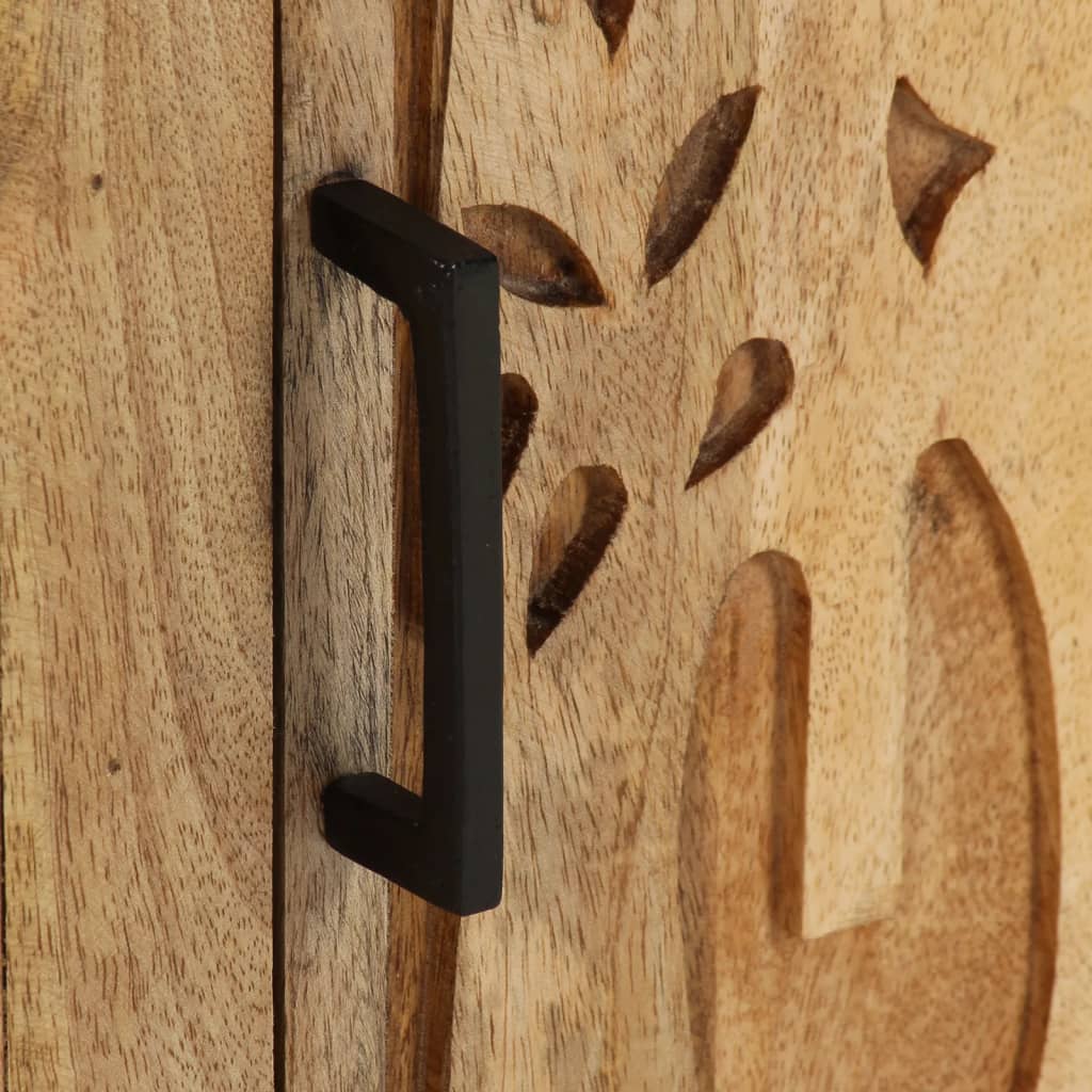 Bedside Cabinet 40X30X50 Cm Solid Mango Wood