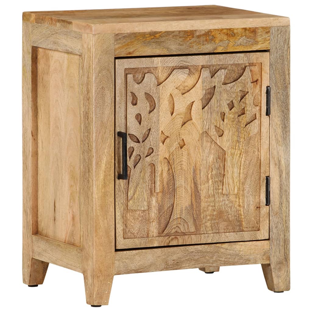 Bedside Cabinet 40X30X50 Cm Solid Mango Wood