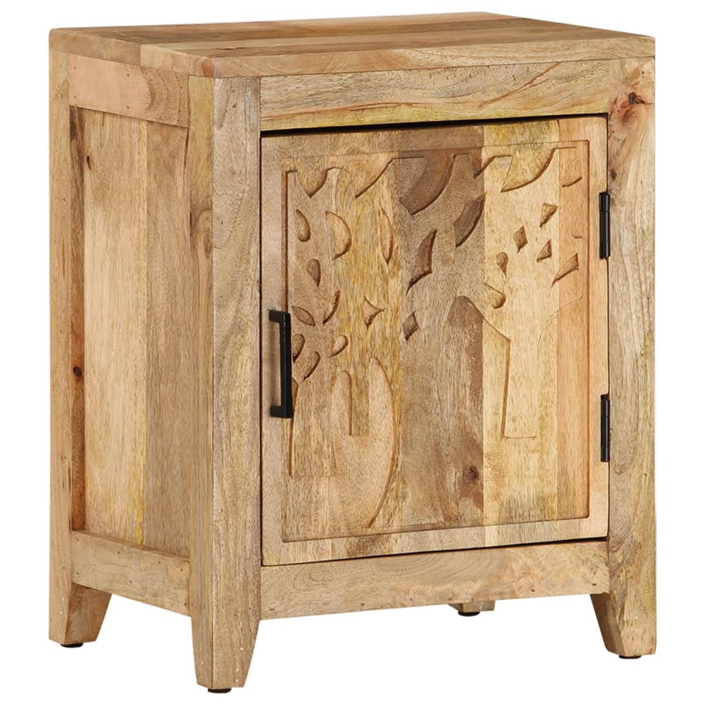 Bedside Cabinet 40X30X50 Cm Solid Mango Wood
