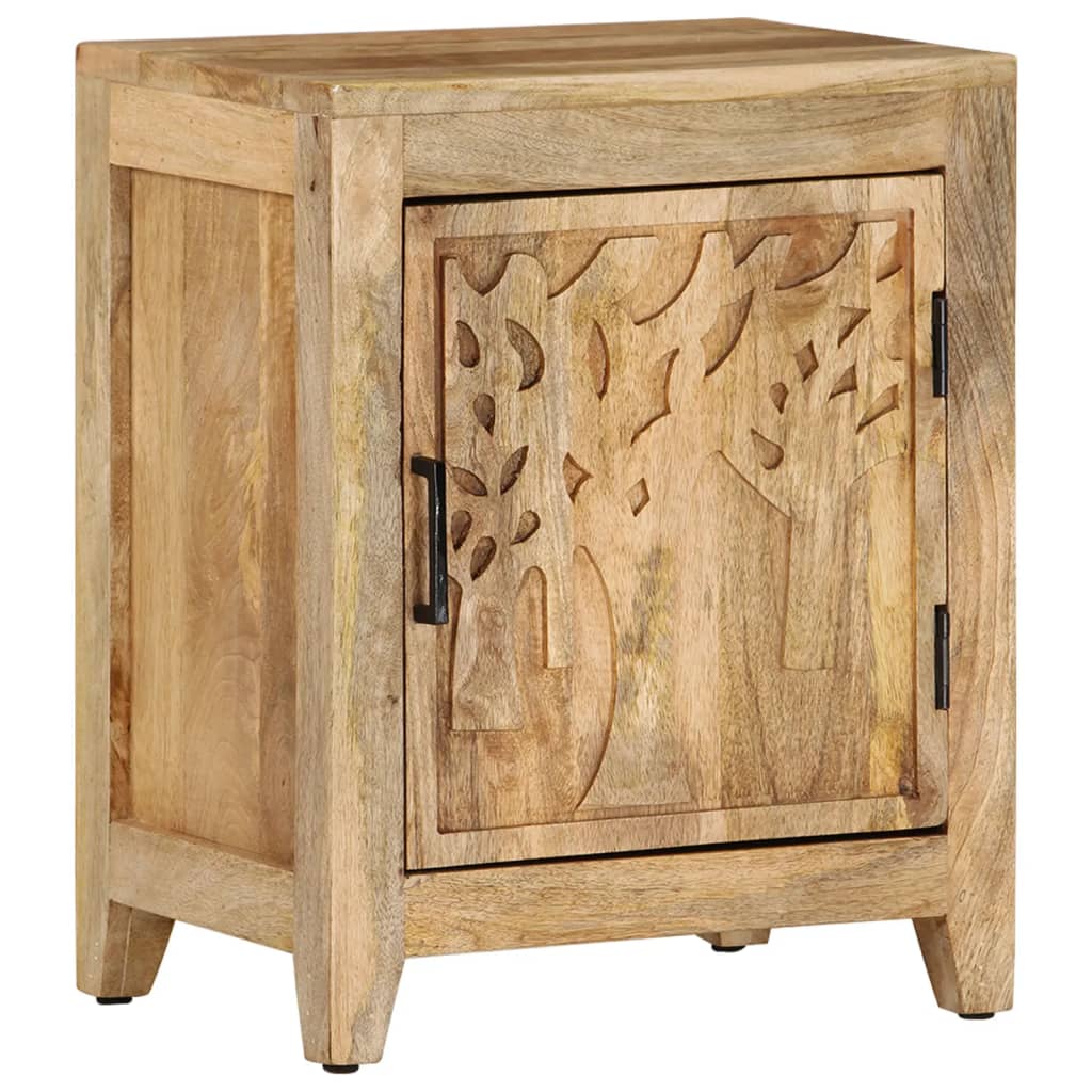 Bedside Cabinet 40X30X50 Cm Solid Mango Wood