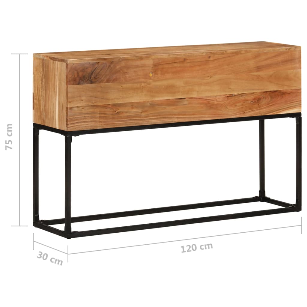 Console Table 120X30X75 Cm Solid Acacia Wood