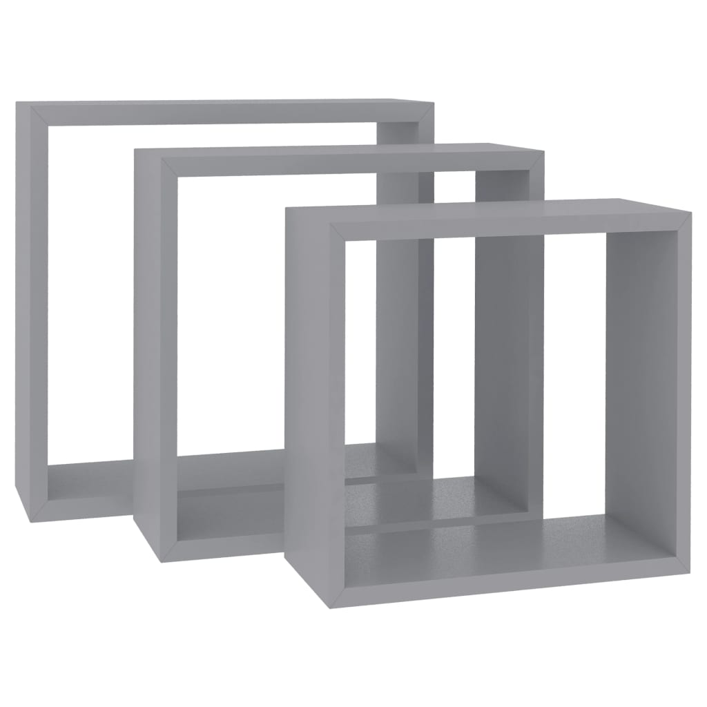 Wall Cube Shelves 3 Pcs Mdf