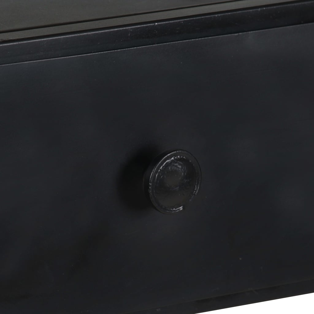 Book Cabinet 80X35X1 Rough Mango Wood & Iron