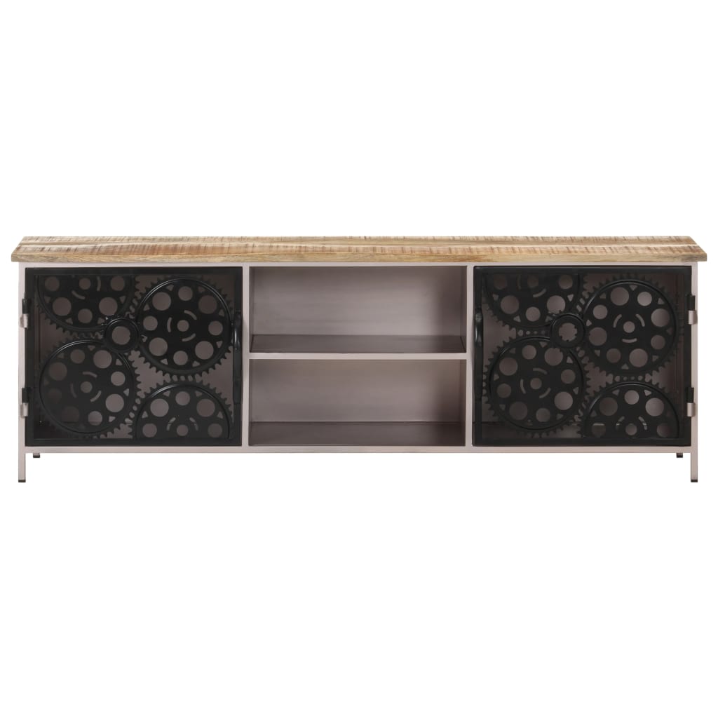 Tv Cabinet 120X30X40 Cm Rough Mango Wood