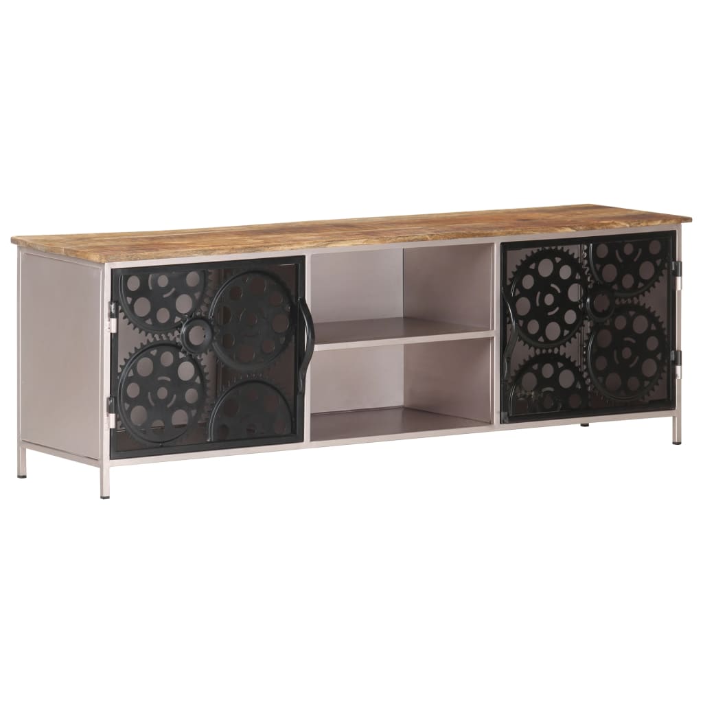 Tv Cabinet 120X30X40 Cm Rough Mango Wood