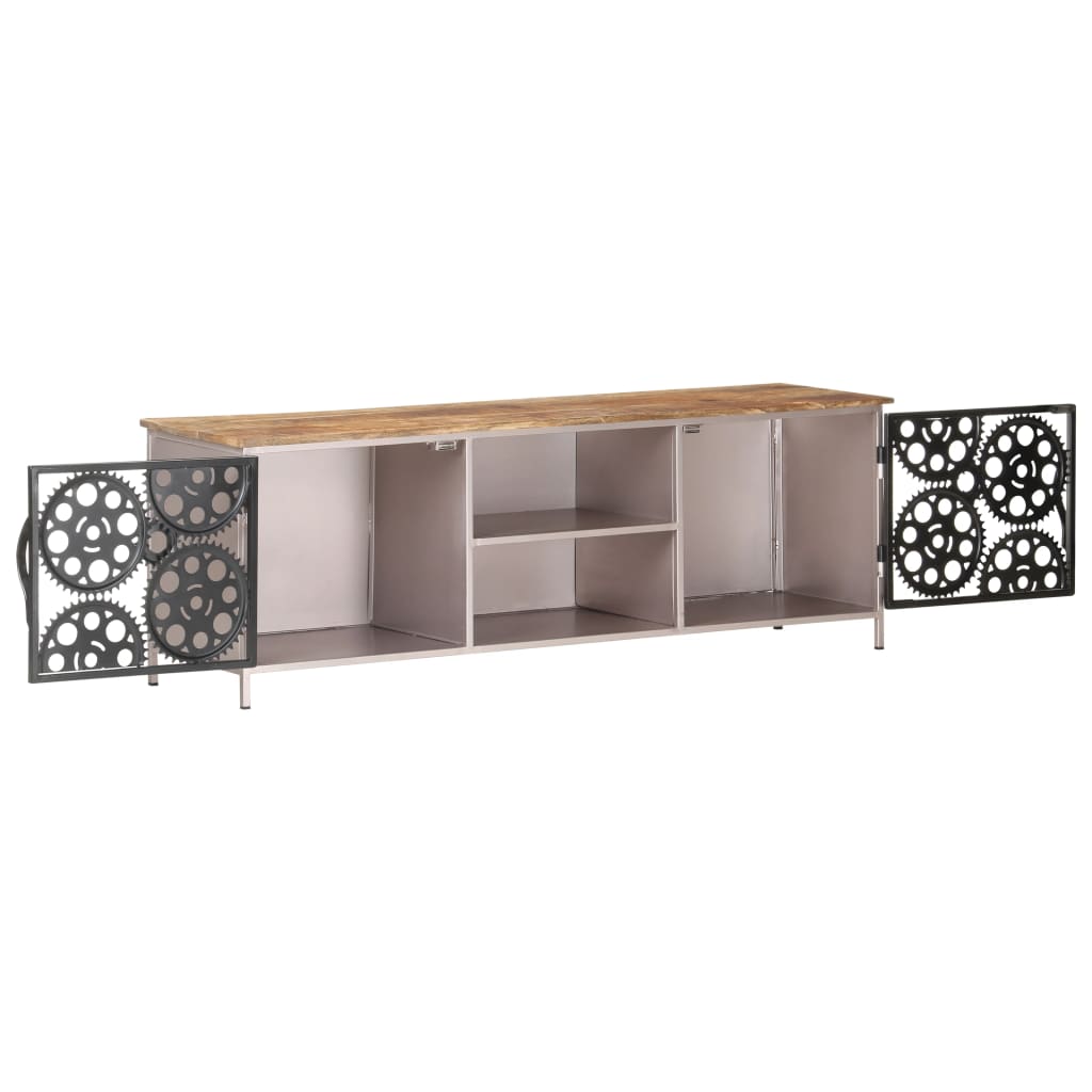 Tv Cabinet 120X30X40 Cm Rough Mango Wood
