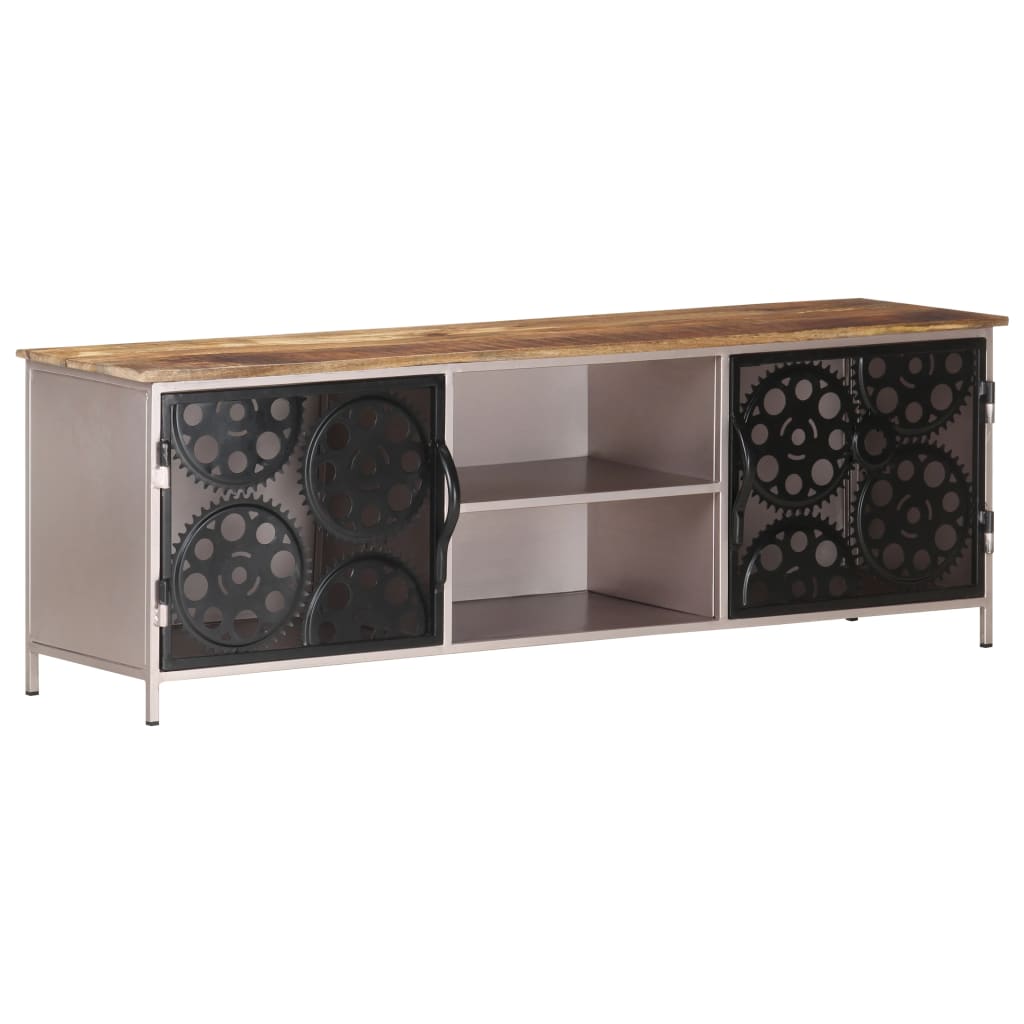 Tv Cabinet 120X30X40 Cm Rough Mango Wood