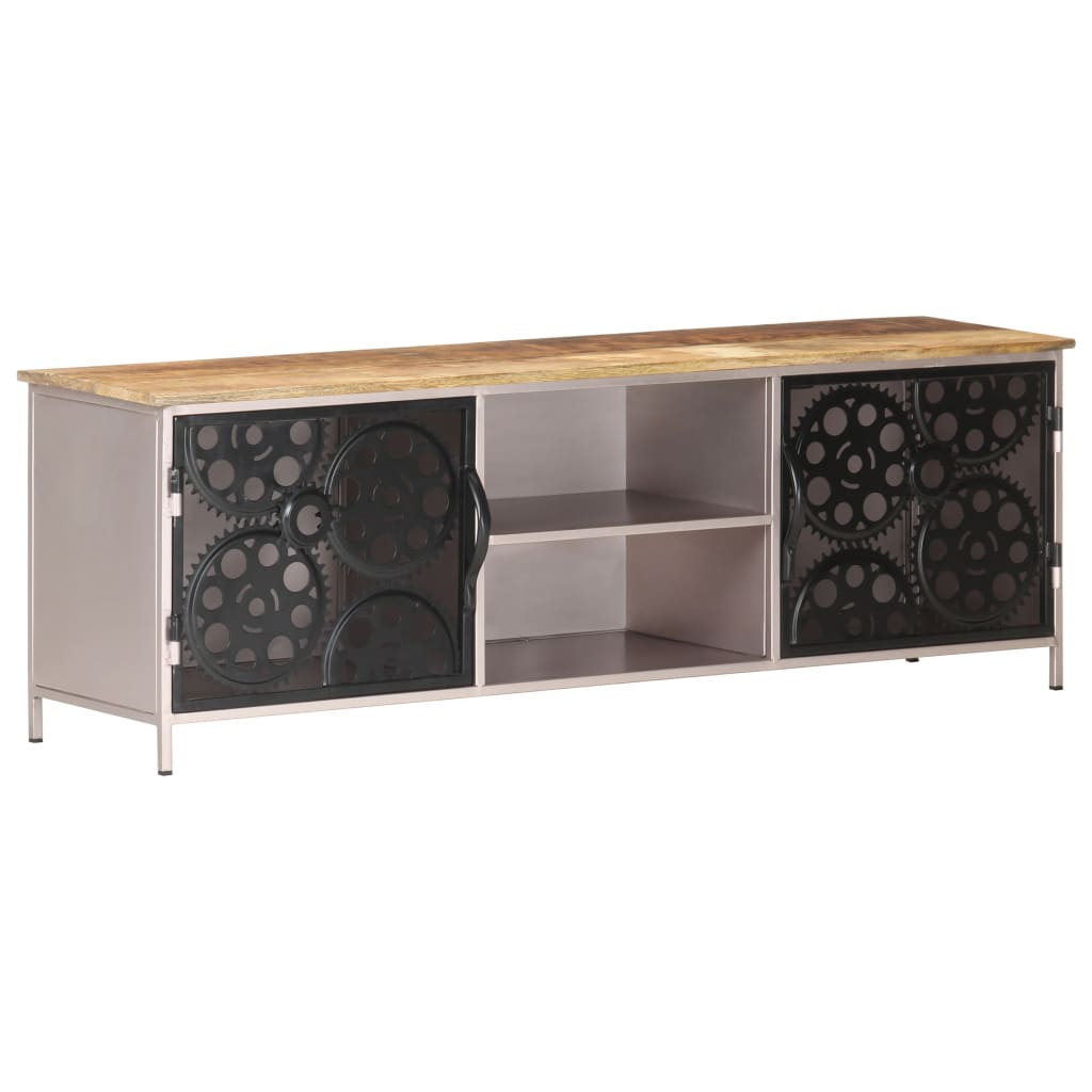 Tv Cabinet 120X30X40 Cm Rough Mango Wood