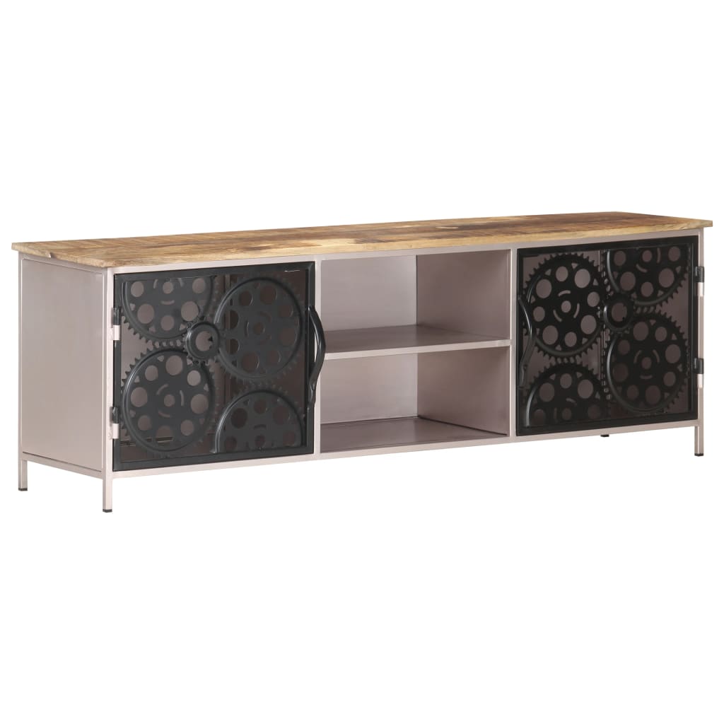 Tv Cabinet 120X30X40 Cm Rough Mango Wood